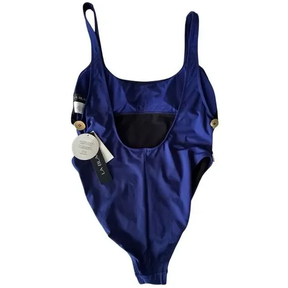 La Blanca 30th Anniversary 80’s 2-Button One Piece Bathing Suit 14 - Picture 4 of 9